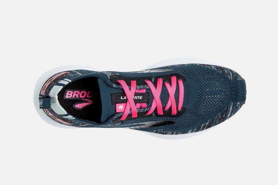 Brooks Levitate 4 Road Loopschoenen Dames - Donkerblauw/Zwart/Roze - 086354AOW